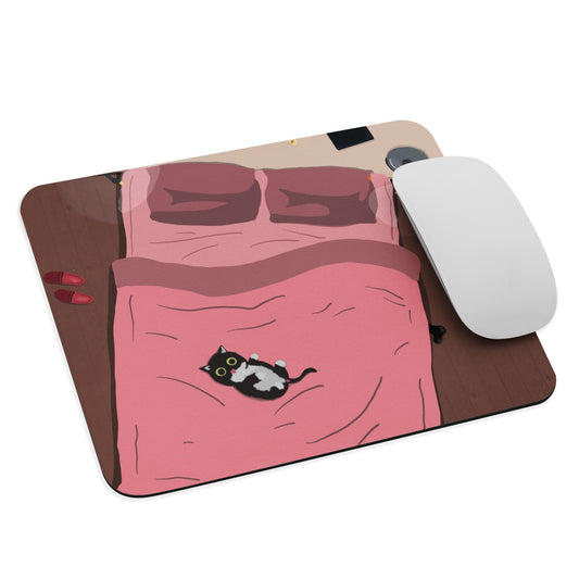 Tummy Time on Bed - Mouse pad