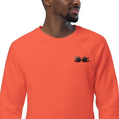 love - Partners in Crime - Unisex organic raglan sweatshirt