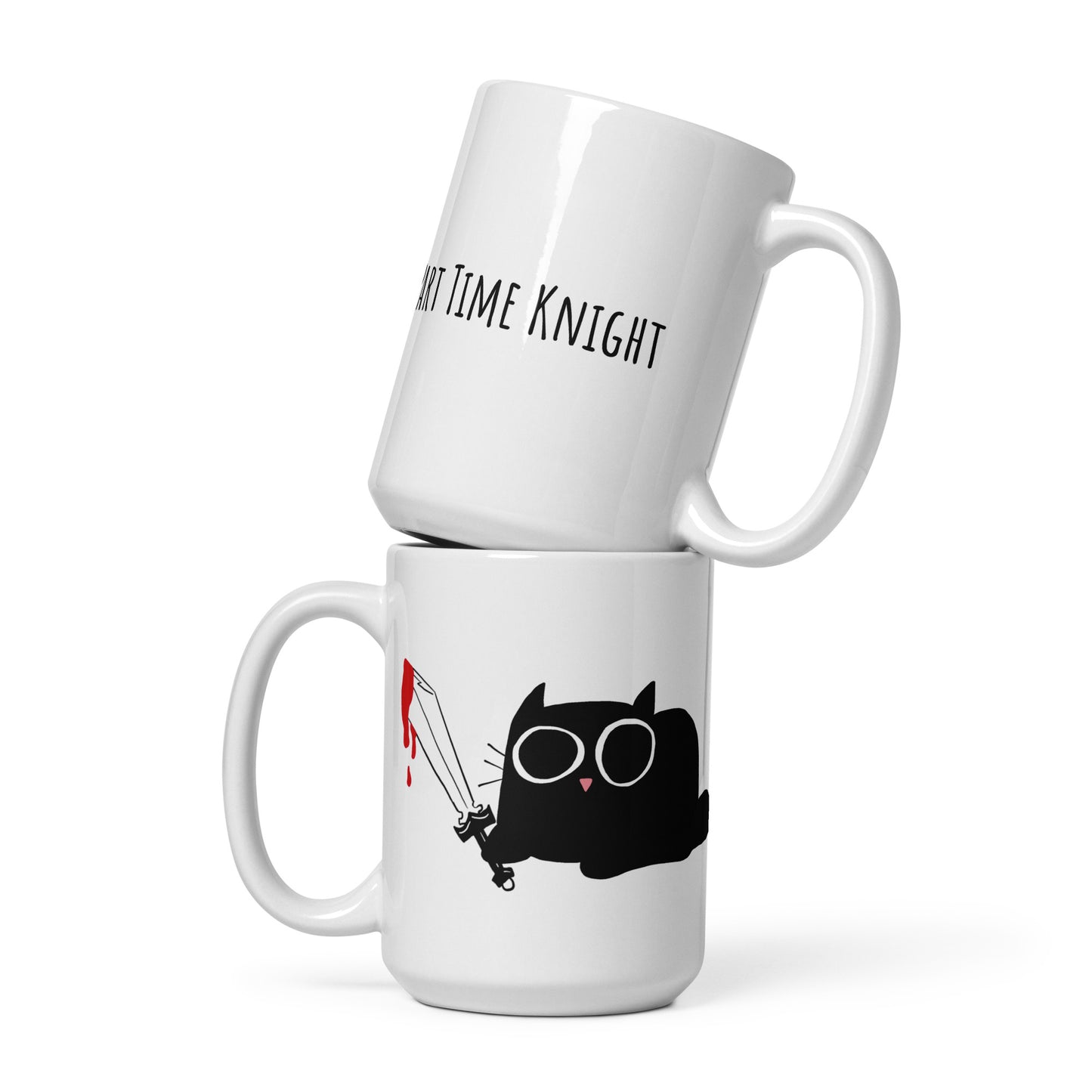 Part-Time Knight - White glossy mug