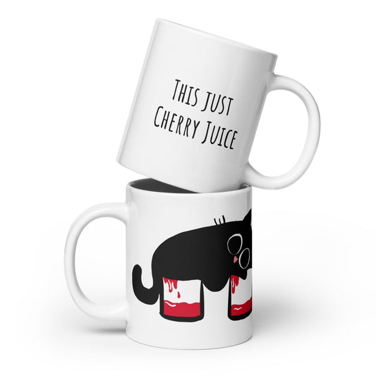 This is Just Cherry Juice - White glossy mug