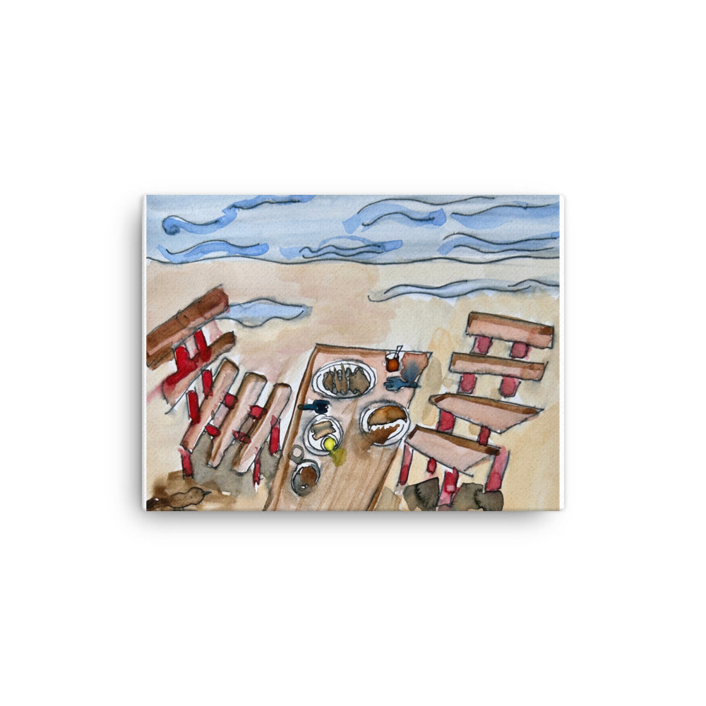 Picnic at Beach - Canvas