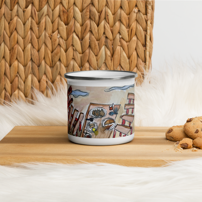 Picnic at the Beach - Enamel Mug