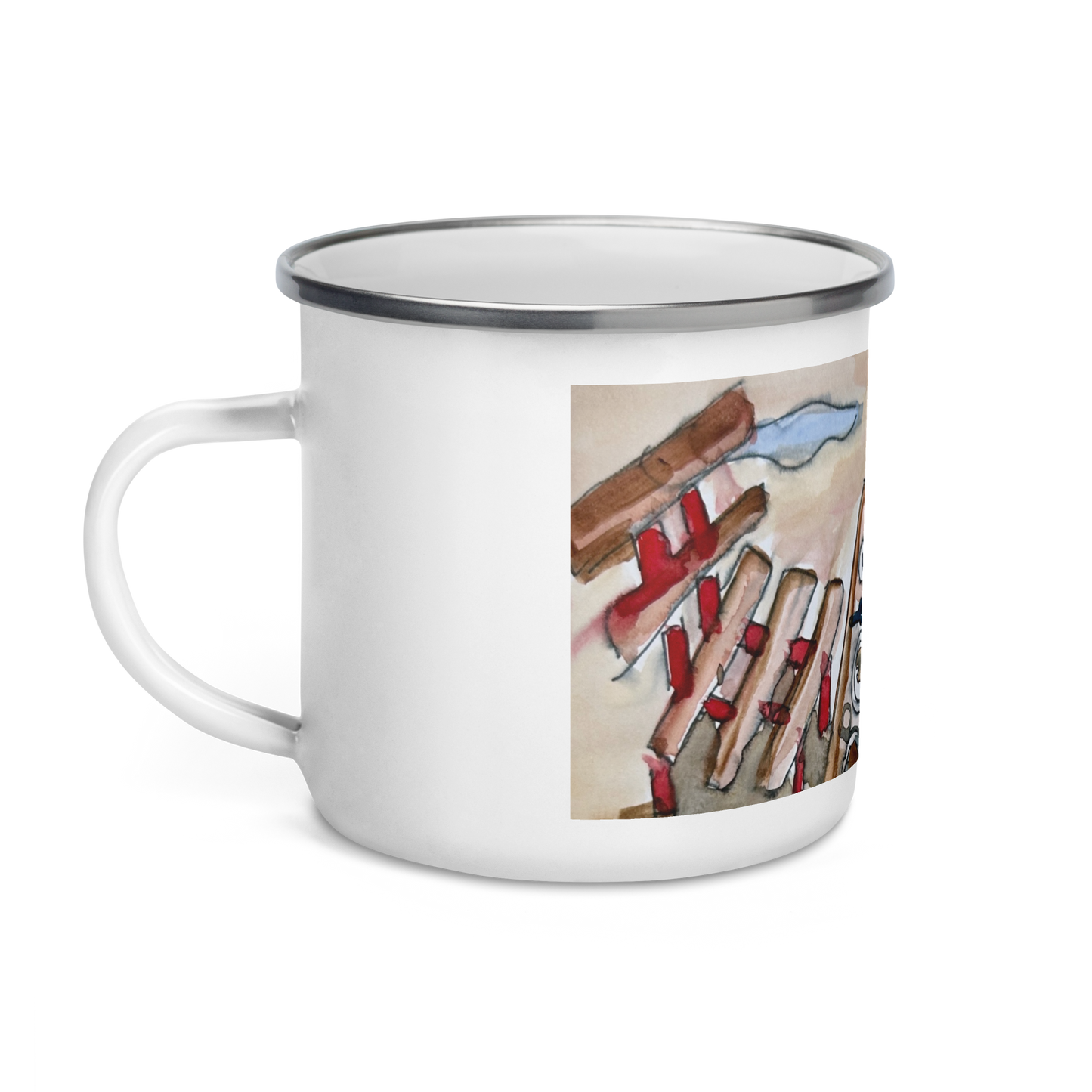 Picnic at the Beach - Enamel Mug