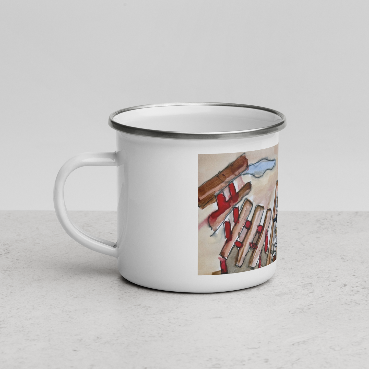 Picnic at the Beach - Enamel Mug