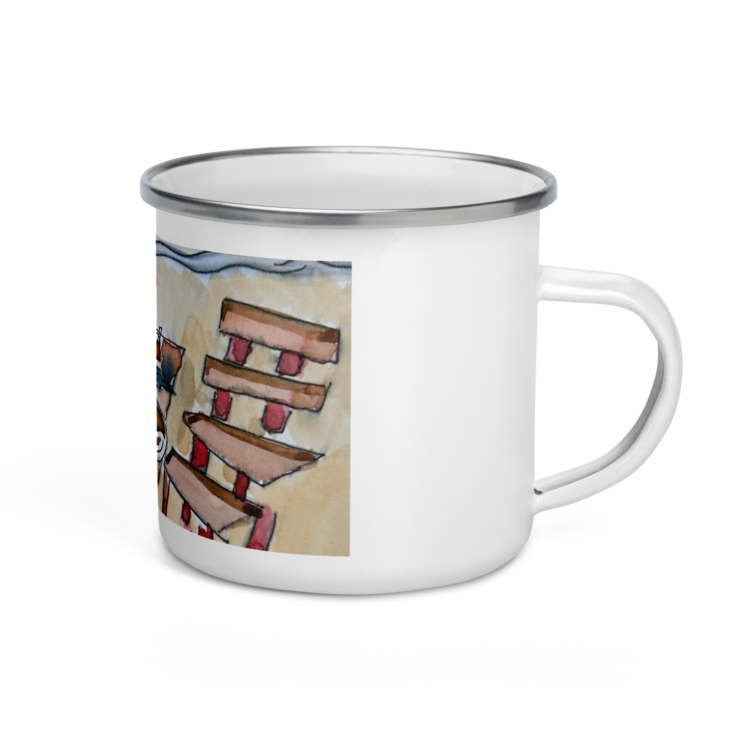 Picnic at the Beach - Enamel Mug