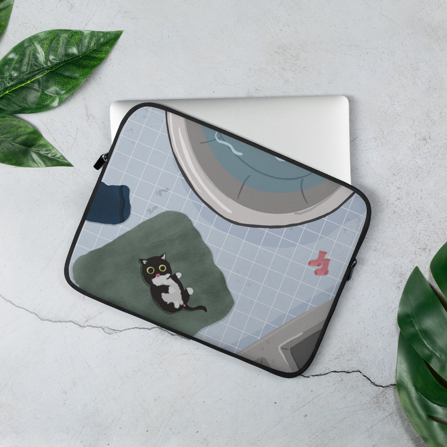 Tummy Time in Bathroom - Laptop Sleeve