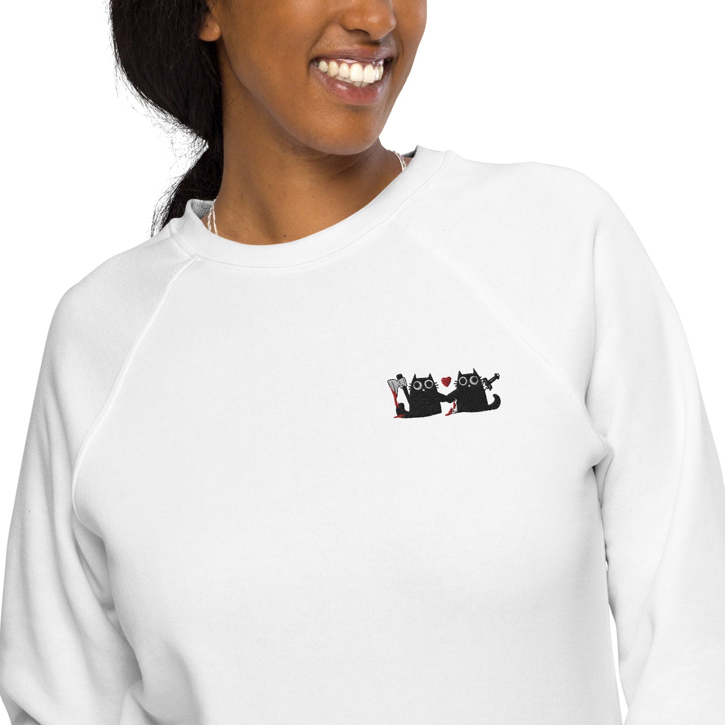 love - Partners in Crime - Unisex organic raglan sweatshirt