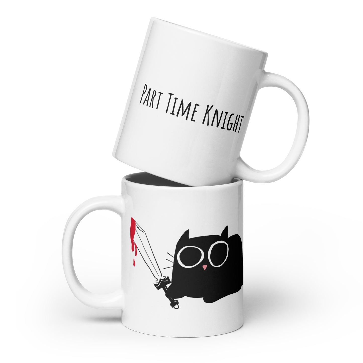 Part-Time Knight - White glossy mug